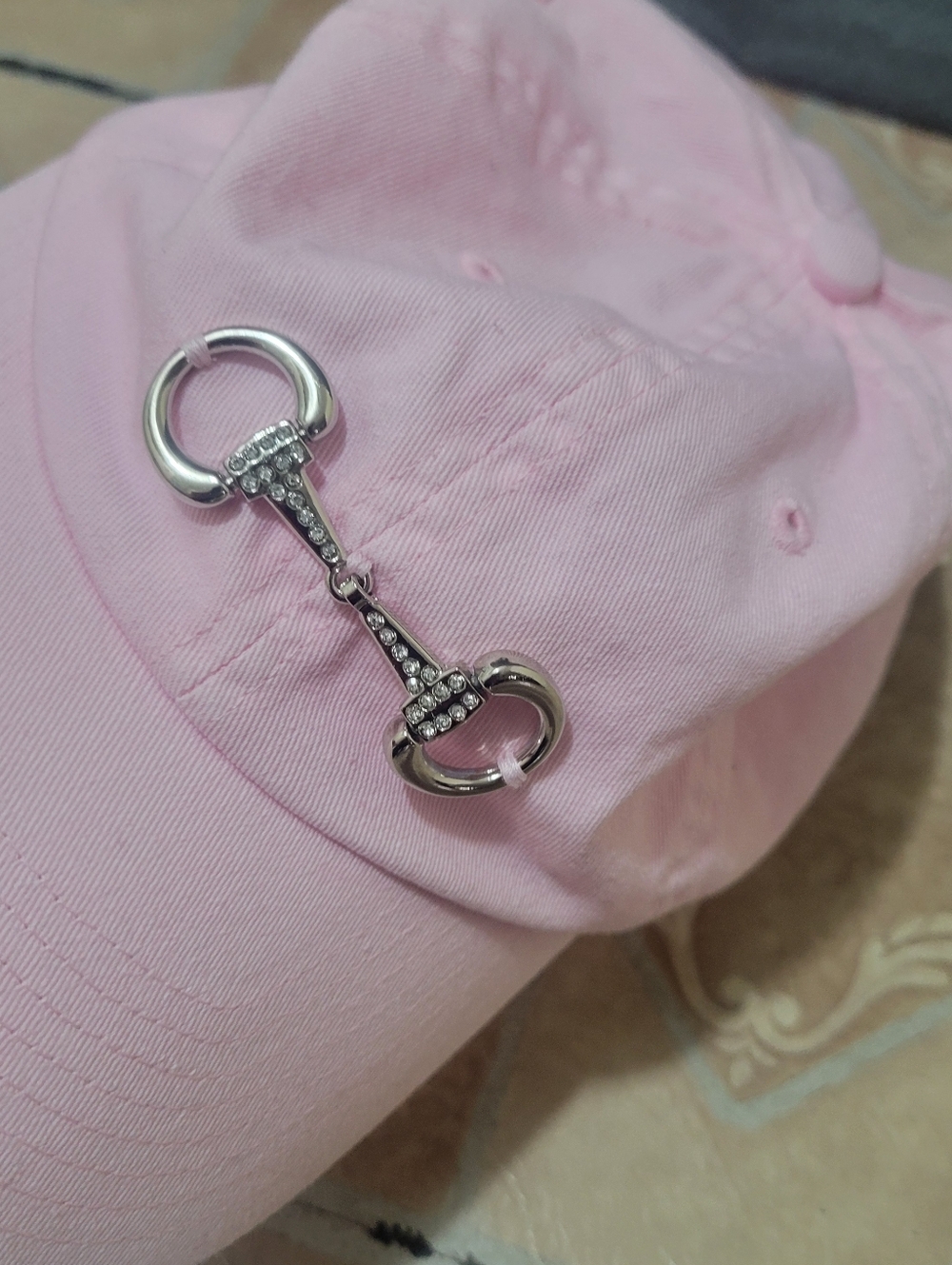 Pink Crystal Horsebit Hat Pin - Unbranded Women's Accessory